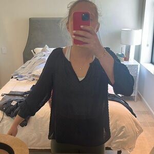 J.Crew Polka Dot Textured Tunic Top